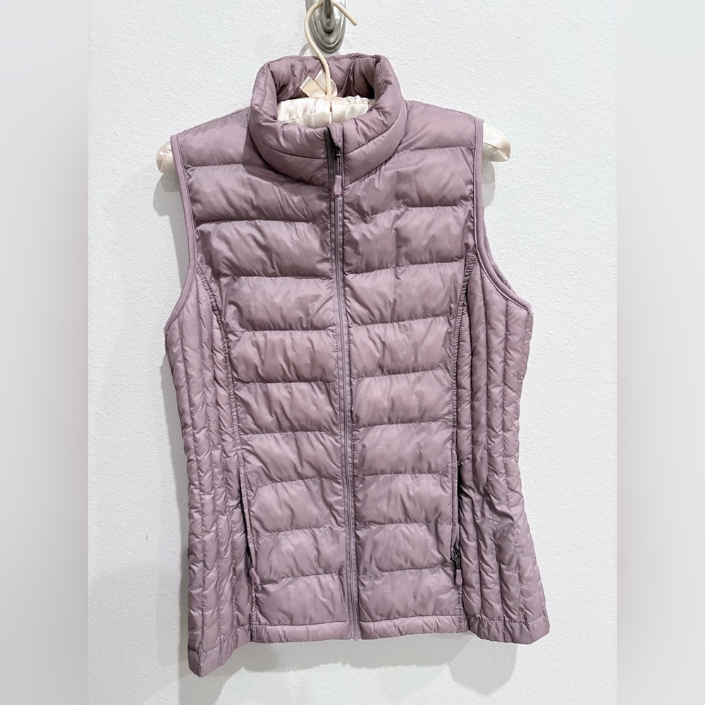 32 Degrees Women's Light Purple Quilted Puffer Vest with Pockets, Size Small EUC